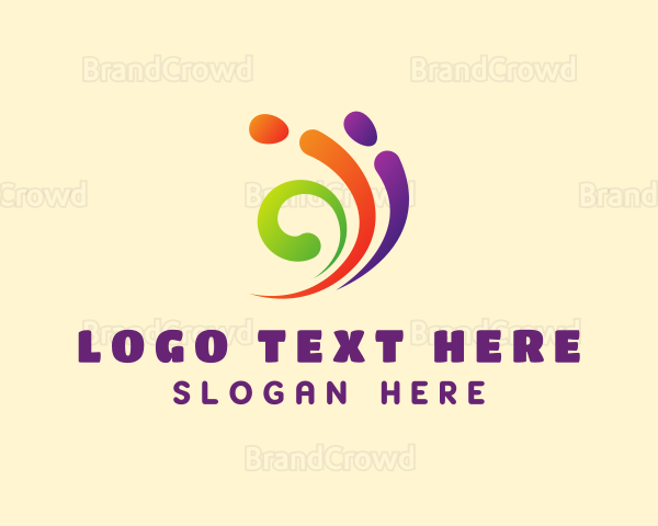 Colorful Swirl Paint Logo