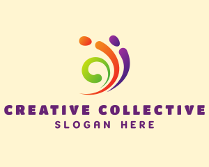 Colorful Swirl Paint logo design