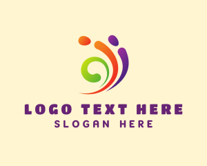 Educational - Colorful Swirl Paint logo design