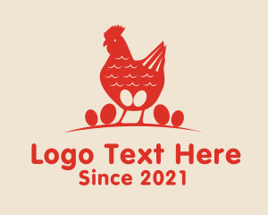 Farm Animal - Poultry Chicken Egg logo design
