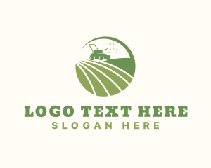 Lawn Care - Farm Grass Lawn Mower logo design