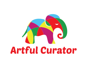 Bright Colorful Elephant  logo design