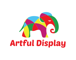 Bright Colorful Elephant  logo design