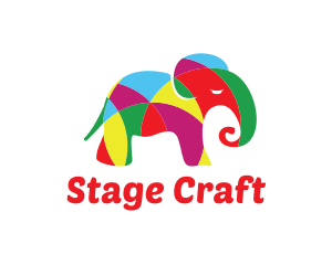 Theatre - Bright Colorful Elephant logo design