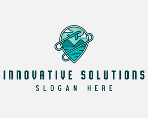 Plane Mountain Travel logo design