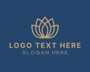 Line Art - Elegant Lotus Flower logo design