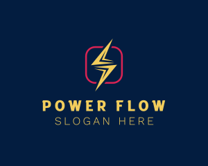 Energy Lightning Power logo design