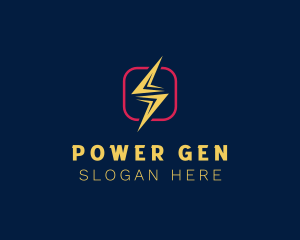 Energy Lightning Power logo design