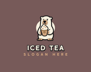 Bear Sundae Dessert logo design