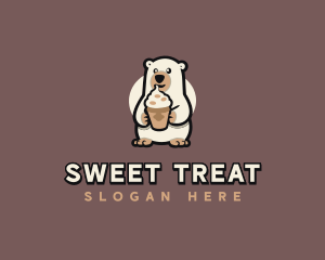 Sundae - Bear Sundae Dessert logo design