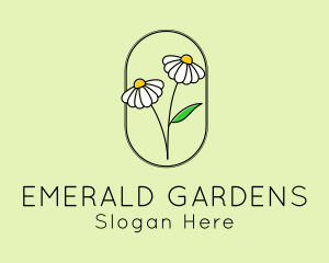 Daisy Garden Flower logo design