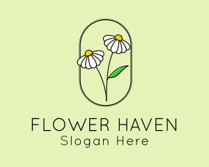 Daisy Garden Flower logo design