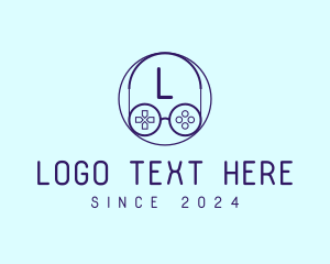 Gaming Console - Game Controller Eyeglasses logo design