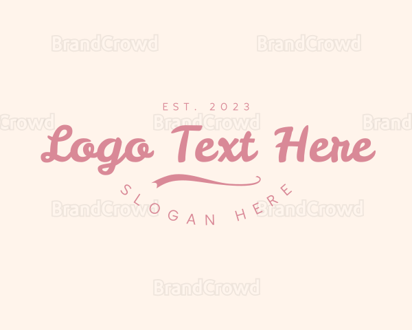 Pink Script Wordmark Logo