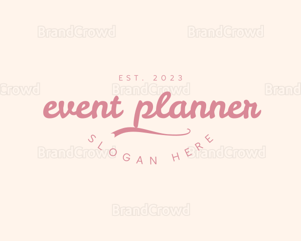 Pink Script Wordmark Logo