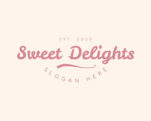 Pink Script Wordmark logo design