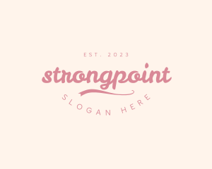 Dried Flower - Pink Script Wordmark logo design