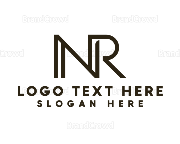 Professional Business Letter NR Outline Logo