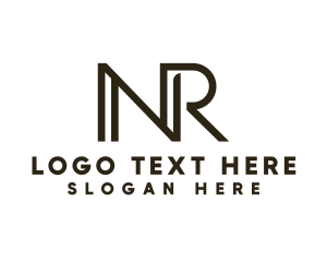 Brand - Professional Business Letter NR Outline logo design