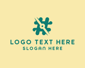 Social Media - Digital Hashtag Symbol logo design