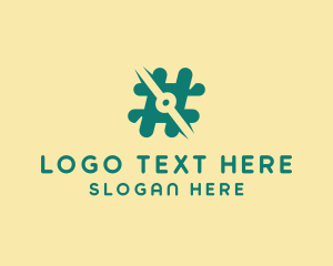 Digital Hashtag Symbol Logo
