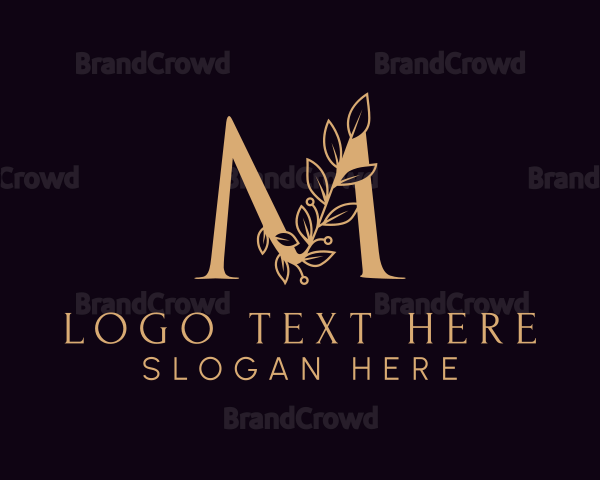 Styling Leaf Letter M Logo