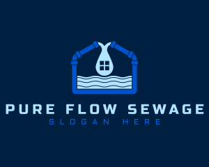 Sewage - House Pipe Sewage logo design