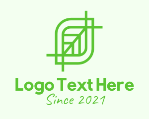 Vegetarian - Green Leaf Herb logo design