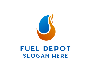 Gas - Flame Fuel Gas logo design