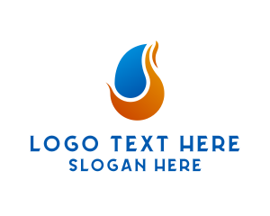 Heat - Flame Fuel Gas logo design