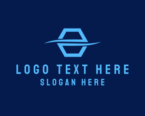 Company - Split Hexagon Wave logo design