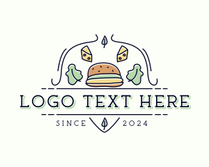 Lettuce - Burger Restaurant Food logo design