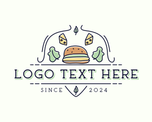 Farm To Table - Burger Restaurant Food logo design