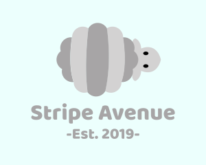 Stripes - Gray Striped Sheep logo design