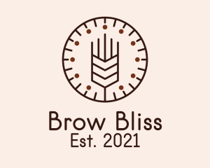 Brown Malt Clock  logo design