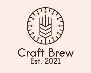 Brown Malt Clock  logo design