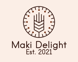 Brown Malt Clock  logo design