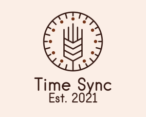 Brown Malt Clock  logo design