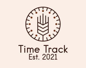 Brown Malt Clock  logo design