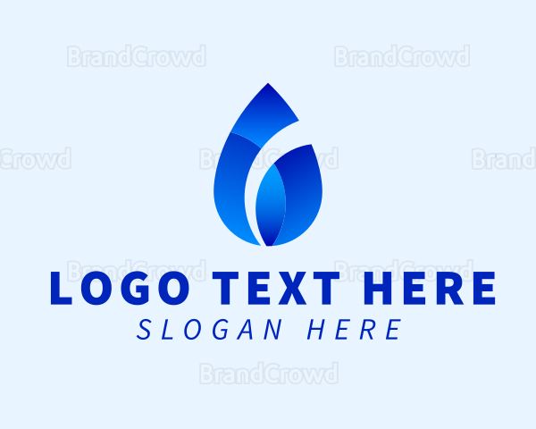 Gradient Water Droplet Logo