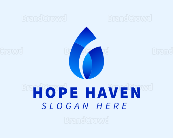 Gradient Water Droplet Logo