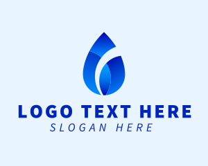 Clean - Gradient Water Droplet logo design