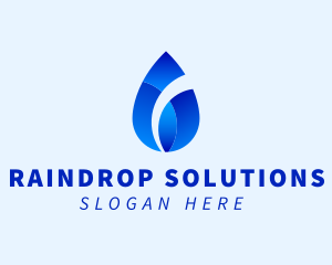 Raindrop - Gradient Water Droplet logo design