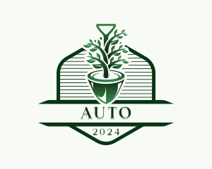 Horticulture Gardening Shovel Logo