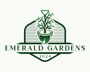 Horticulture Gardening Shovel logo design