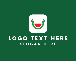 Horns - Digital Data Bull App logo design
