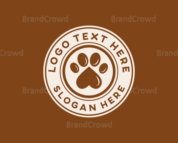 Pet Paw Print Logo