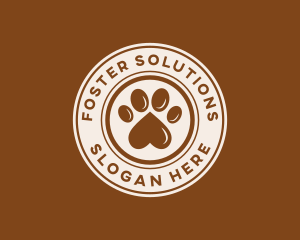 Foster - Pet Paw Print logo design