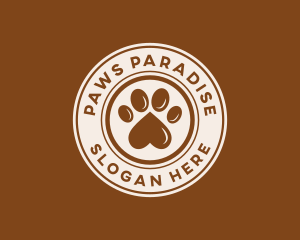 Pet Paw Print logo design