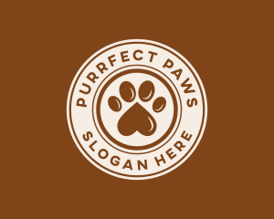 Pet Paw Print logo design